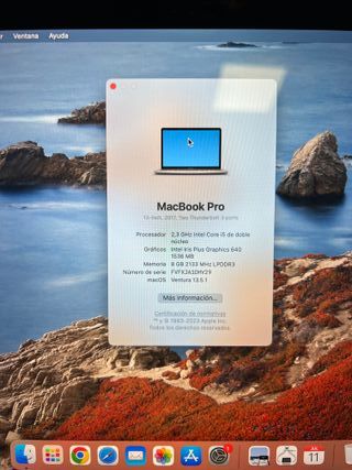 MacBook Pro 13” i5 / 8GB RAM / 256GB SSD