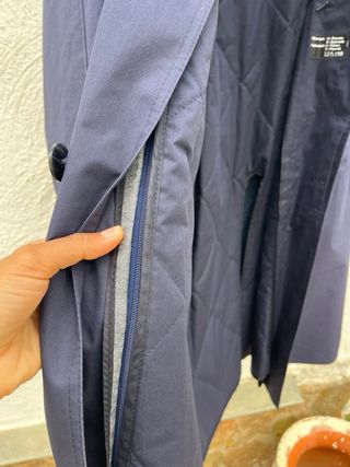Gabardina azul vintage