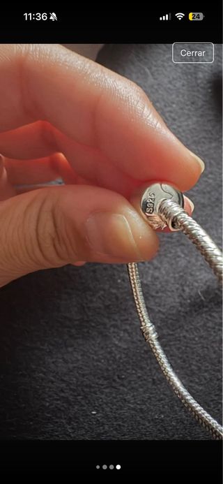 Pulsera de plata con charm