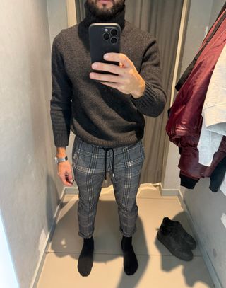 Jersey H&M Cuello Alto Gris Talla M