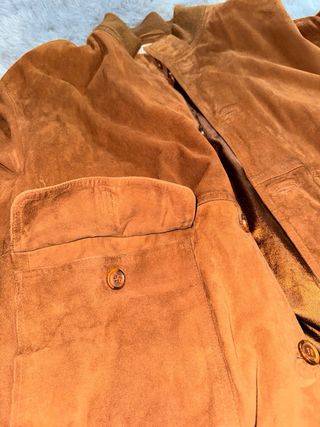 Giacca Bomber Pelle Scamosciata Marrone XL