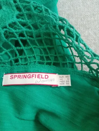 Camiseta Springfield sin mangas verde Talla XS