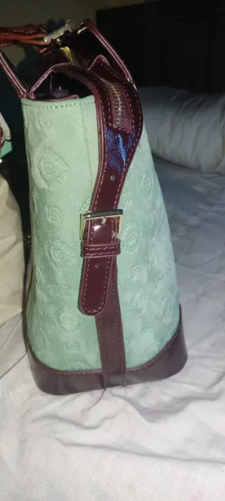 Bolso Gexel Mujer Beige y Negro