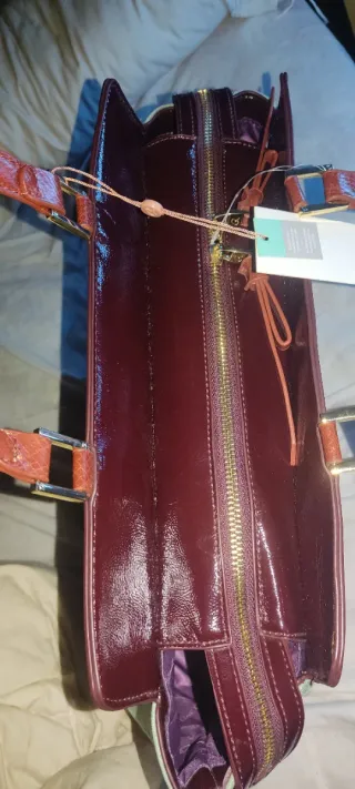 Bolso Gexel Mujer Beige y Negro