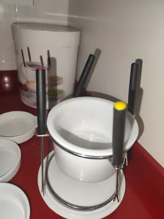 Juego Fondue Chocolate Cerámica