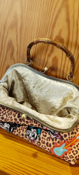 Bolso vintage estampado leopardo