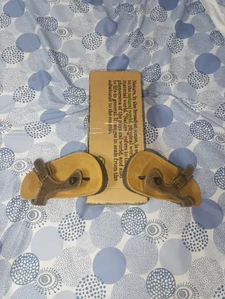 Chanclas Natural World Talla 41 Marrón/Amarillo