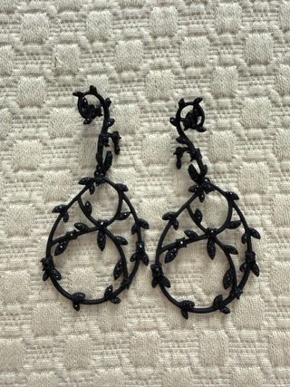 Pendientes de Mango Negros y Dorados