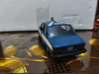 Auto polizia vintage blu