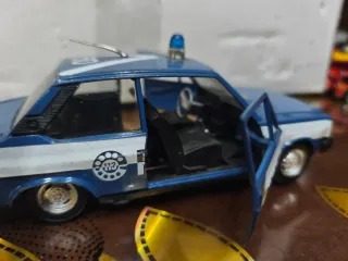 Auto polizia vintage blu