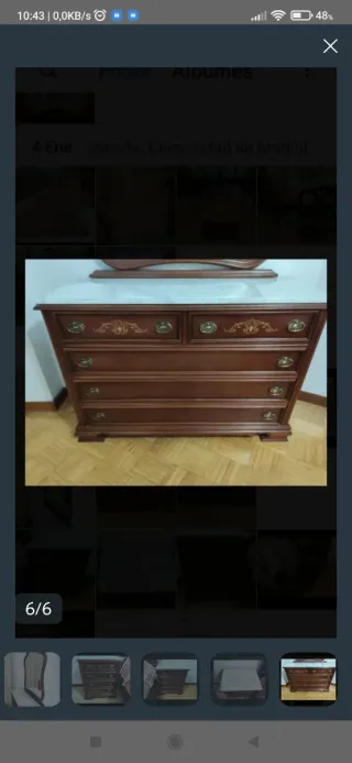 Dormitorio 135 cm, madera y mármol. Regalo........