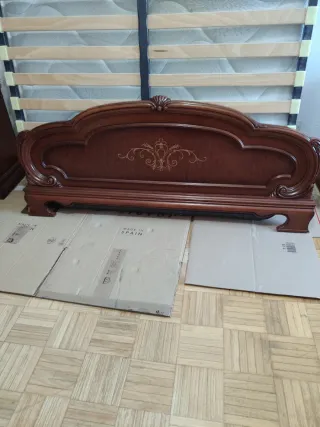 Dormitorio 135 cm, madera y mármol. Regalo........