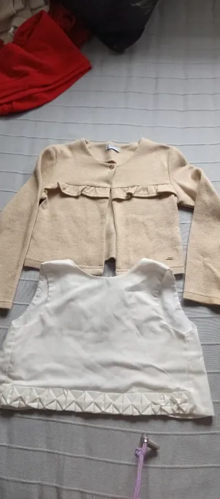 Conjunto chaqueta y top algodón