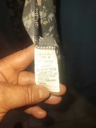 Abito lungo floreale nero/giallo tg S Alesya