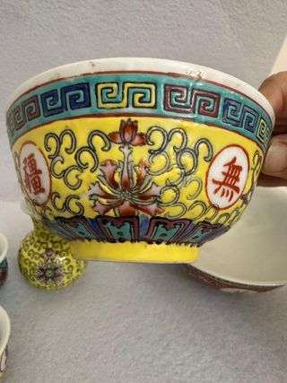 Set Tazzine Porcellana Cinese Vintage