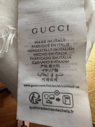 Stola Gucci 100% Lana 140x140 Bianca