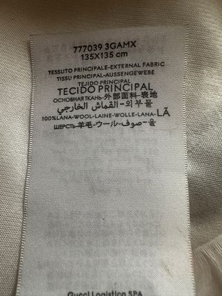 Stola Gucci 100% Lana 140x140 Bianca