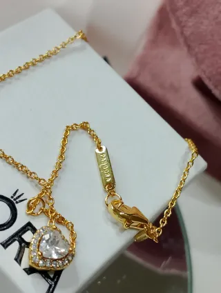 Gargantilla Pandora Oro 14k Corazón