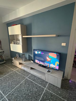 Mobile TV, Mensola e Vetrina Beige/Bianca