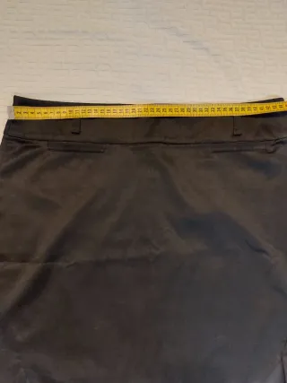 Gonna raso nero spacchi vintage L