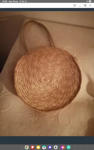 Bolso redondo de esparto