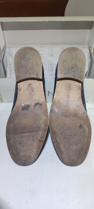 Zapatos Mins mujer calados azul