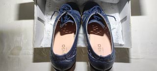 Zapatos Mins mujer calados azul