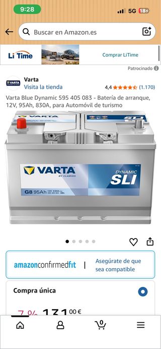Batería Varta Blue Dynamic 95Ah