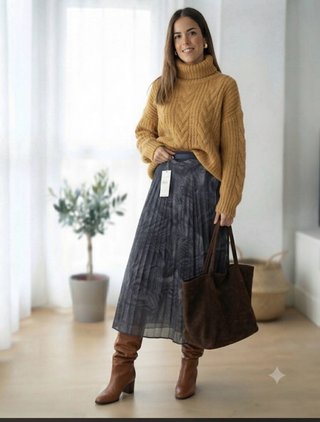 Falda Zara Estampada XS