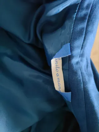 Abito elegante completo 3 pezzi blu, taglia 48