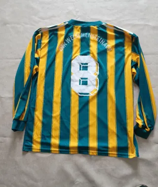 Maglia Adidas Vintage a Strisce Giallo/Blu