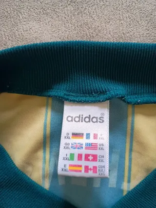 Maglia Adidas Vintage a Strisce Giallo/Blu