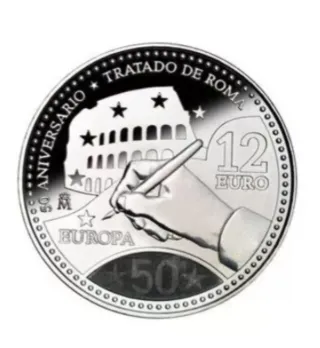 Lote 10 monedas 12€ plata 2002-2010