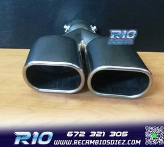 COLA ESCAPE DOBLE RECTANGULAR ACERO INOX