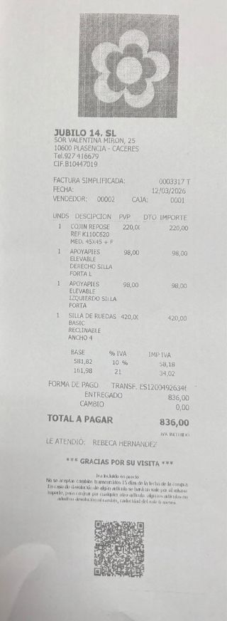 Silla de ruedas (nueva)