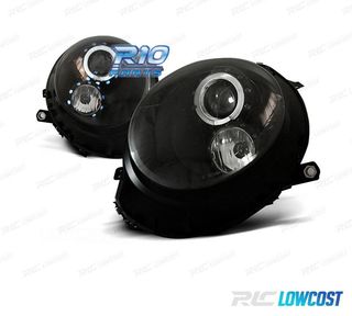 FAROS PARA MINI COOPER R56 R57 06-14 OJOS ANGEL FONDO NEGRO