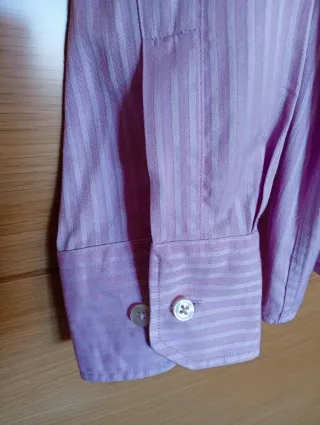 CAMISA DE VESTIR-  RAYAS ROSA - TALLA XL