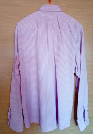 CAMISA DE VESTIR-  RAYAS ROSA - TALLA XL