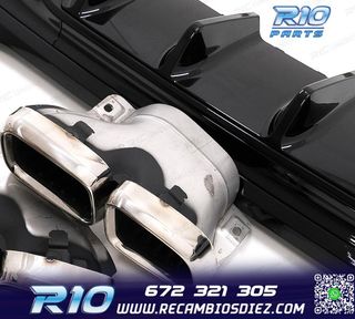 DIFUSOR MERCEDES W206 AMG 21- LOOK C63 + COLAS ESCAPE CROMO