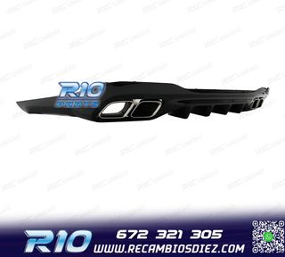 DIFUSOR MERCEDES W206 AMG 21- LOOK C63 + COLAS ESCAPE CROMO