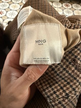 Abrigo Mango reversible beige/negro