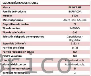 Barbacoa Gas Serie 500 - B900