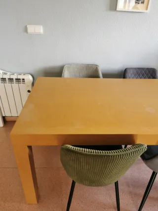 Mesa Comedor Madera 160x90 cm extensible hasta 2m.