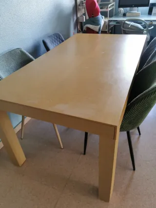 Mesa Comedor Madera 160x90 cm extensible hasta 2m.