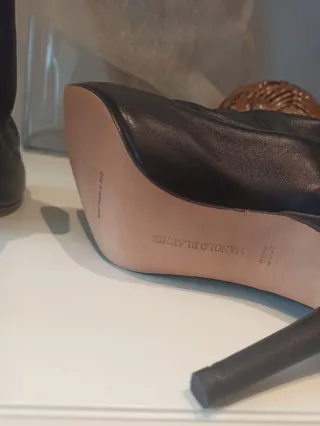 Stivaletti con tacco Manolo Blahnik