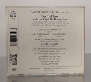 4 CDS CLASICA CORBOZ, KLEMPERER, GRAUN COMO NUEVOS