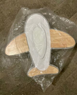 Lámpara Techo Infantil Avión Madera