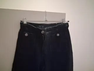 Pantalón negro ancho Stradivarius