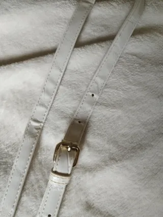 Tracolla borsa bianca con moschettoni