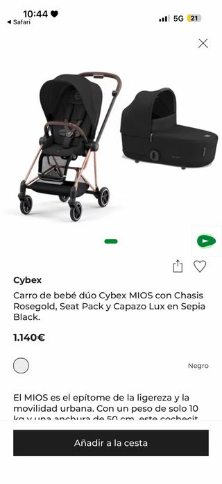 Carro Bebé Cybex MIOS Dúo Rosegold